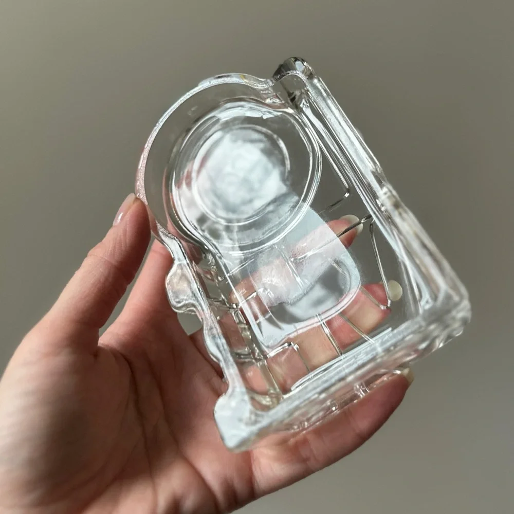 Glass Art Sculpture Paperweight “LOVE” Tiara Exclusives Lead Crystal Glass